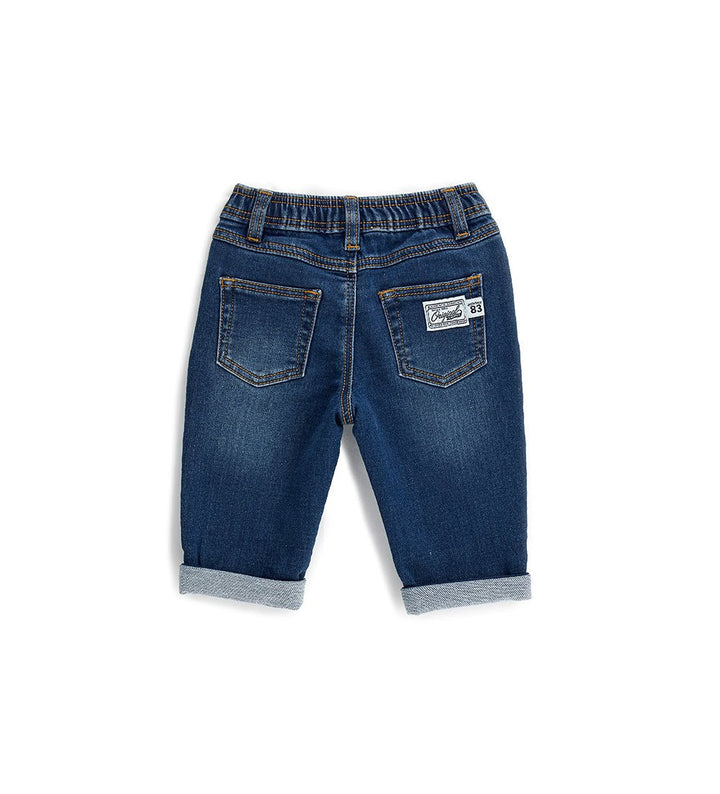 COTTON FLEECE TODDLER BOY JEANS - Little Betty