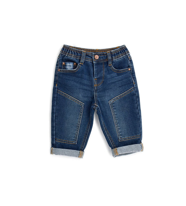 COTTON FLEECE TODDLER BOY JEANS - Little Betty