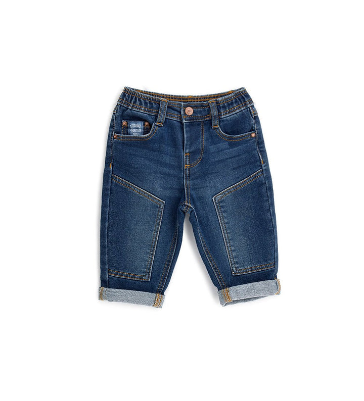 COTTON FLEECE TODDLER BOY JEANS - Little Betty