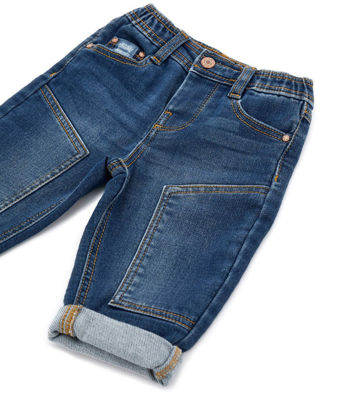 COTTON FLEECE TODDLER BOY JEANS - Little Betty