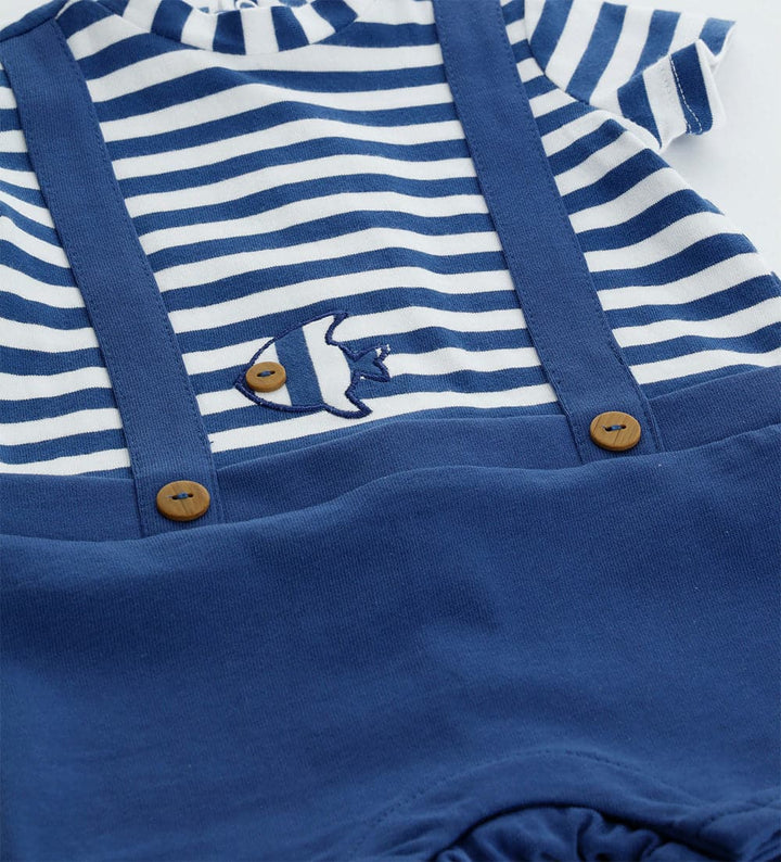 COTTON SHORT SLEEVES BABY BOY JUMPSUIT - Little Betty