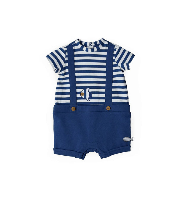 COTTON SHORT SLEEVES BABY BOY JUMPSUIT - Little Betty