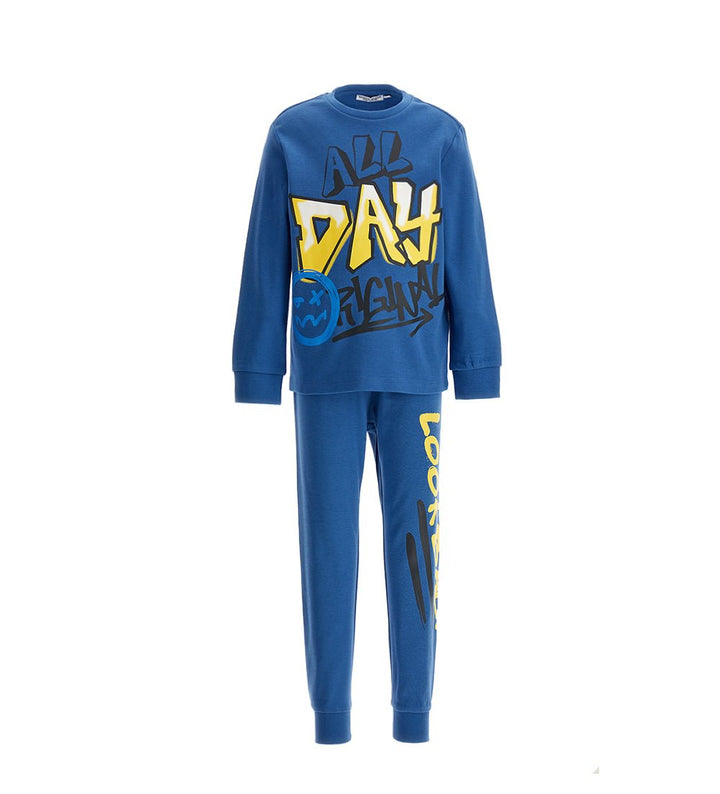 COZY ALL-OVER PRINT WARM BOYS COTTON PAJAMAS SET - Little Betty