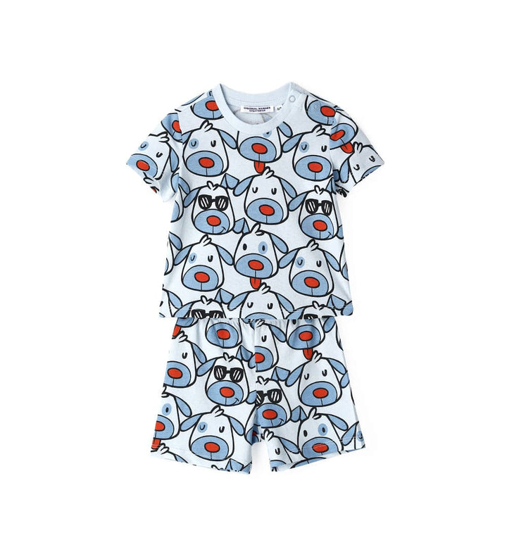 DOG LOVER FUNNY SHORT COTTON TODDLER PAJAMAS BOY - Little Betty