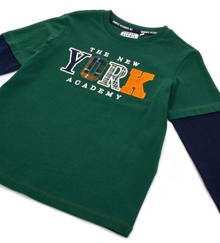 DOUBLE SLEEVE EFFECT TEE - BOYS LONG SLEEVE SHIRTS - Little BettyBetty
