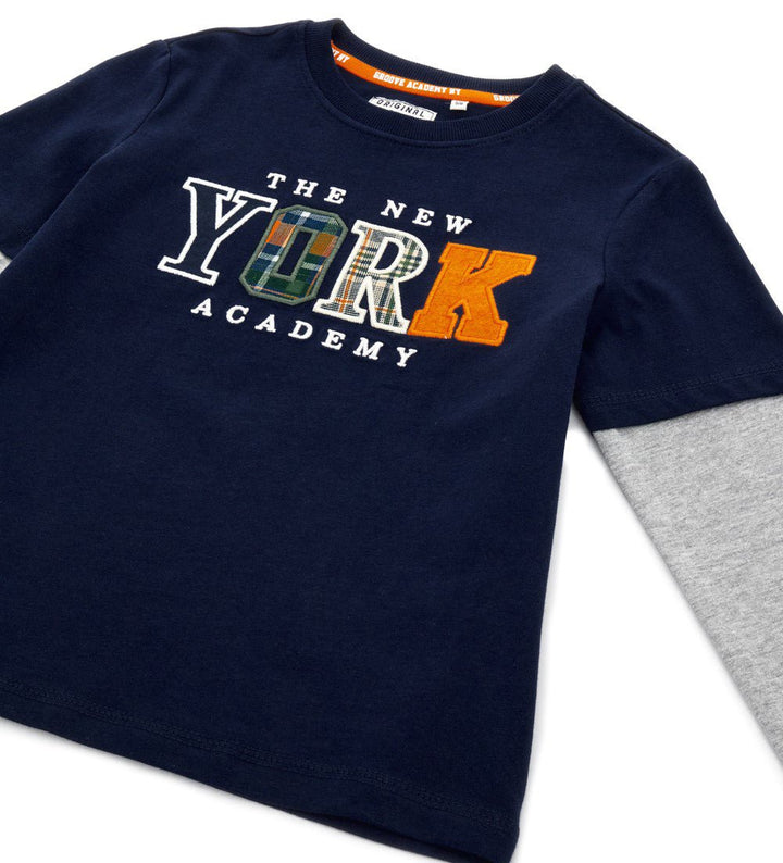 DOUBLE SLEEVE EFFECT TEE - BOYS LONG SLEEVE SHIRTS - Little Betty