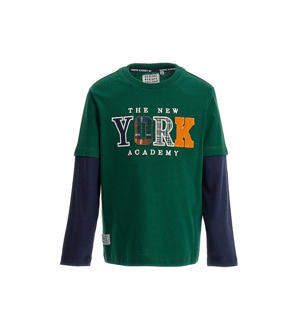 DOUBLE SLEEVE EFFECT TEE - BOYS LONG SLEEVE SHIRTS - Little Betty