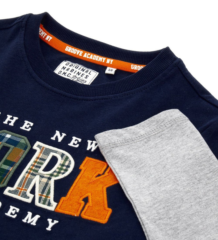 DOUBLE SLEEVE EFFECT TEE - BOYS LONG SLEEVE SHIRTS - Little Betty