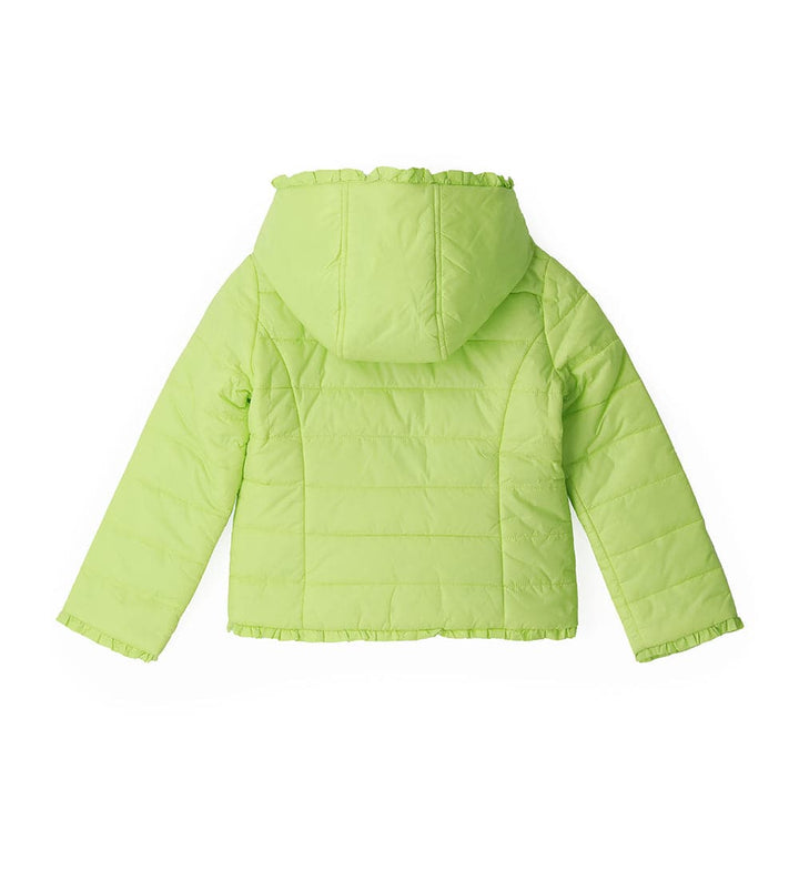 ECO-LUXE GIRLS LIGHTWEIGHT PUFFER JACKET IN GREEN - Little Betty