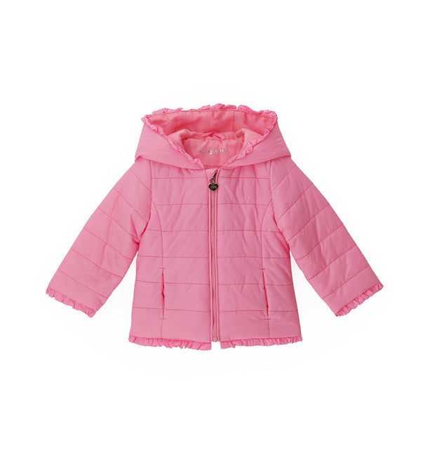 ECO-LUXE TODDLER GIRL PUFFER JACKET IN CANDY PINK - Little Betty