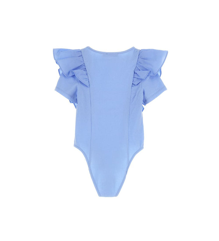 ELEGANT GIRLS BODYSUIT WITH RUFFLE SLEEVES - Little Betty