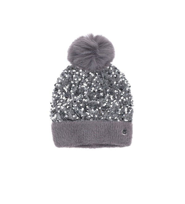 ELEGANT SEQUIN POM GIRLS BEANIE - Little Betty