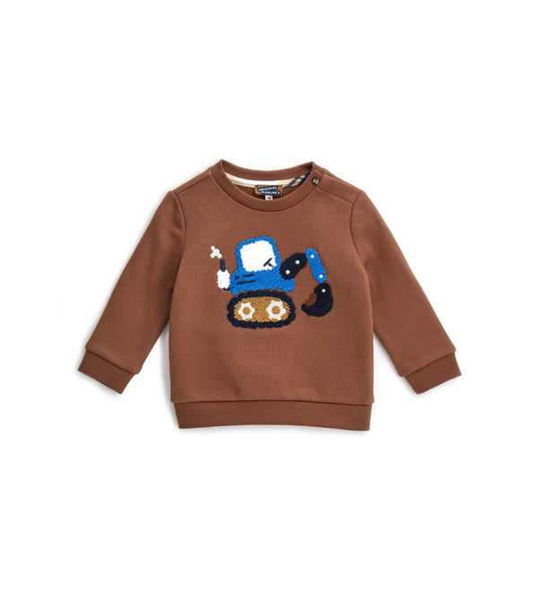 EYE-CATCHING TODDLER BOY CREW NECK SWEATSHIRT IN WARM COTTON - Little Betty