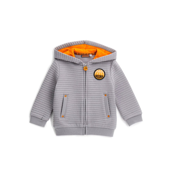 FUNCTIONAL COTTON BLEND TODDLER BOY ZIP UP HOODIE - Little Betty