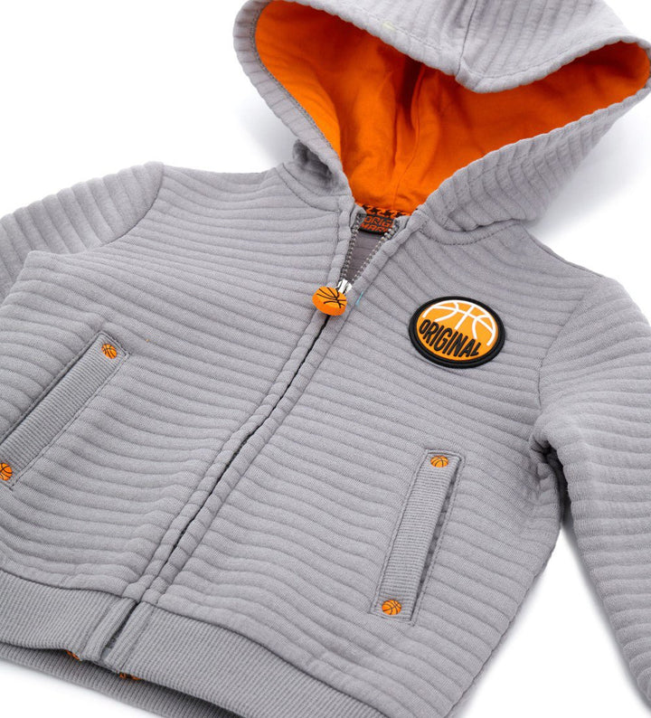 FUNCTIONAL COTTON BLEND TODDLER BOY ZIP UP HOODIE - Little Betty