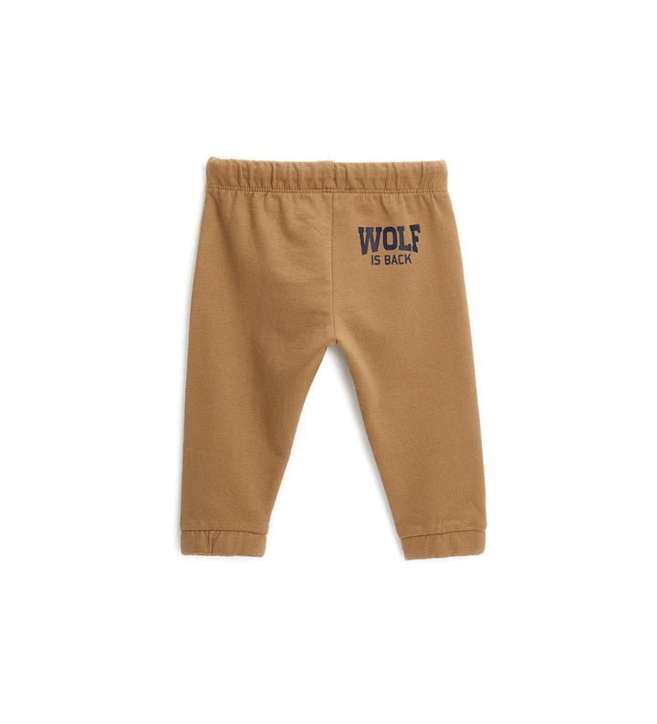 FUNNY CONTRAST 100% COTTON FLEECE BABY BOY PANTS - Little Betty