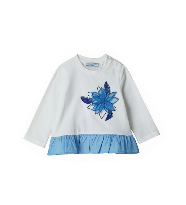 FUN TULLE FLOWER TEE- TODDLER GIRL LONG SLEEVE SHIRTS - Little Betty