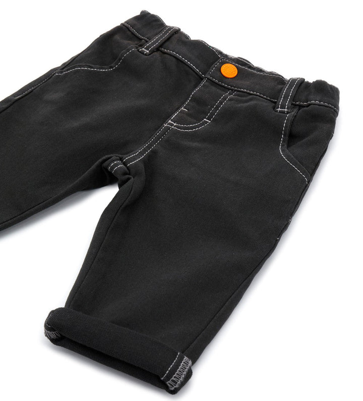GABARDINE TODDLER BOY BLACK PANTS / GREY PANTS- Little Betty