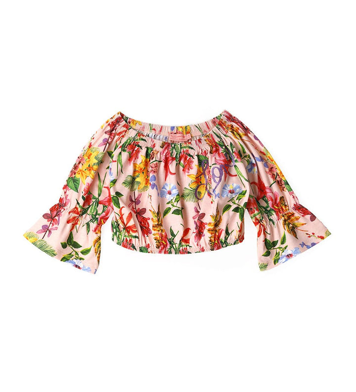 GLAM FIT 3/4 SLEEVE CROP TOP FOR GIRLS - Little Betty