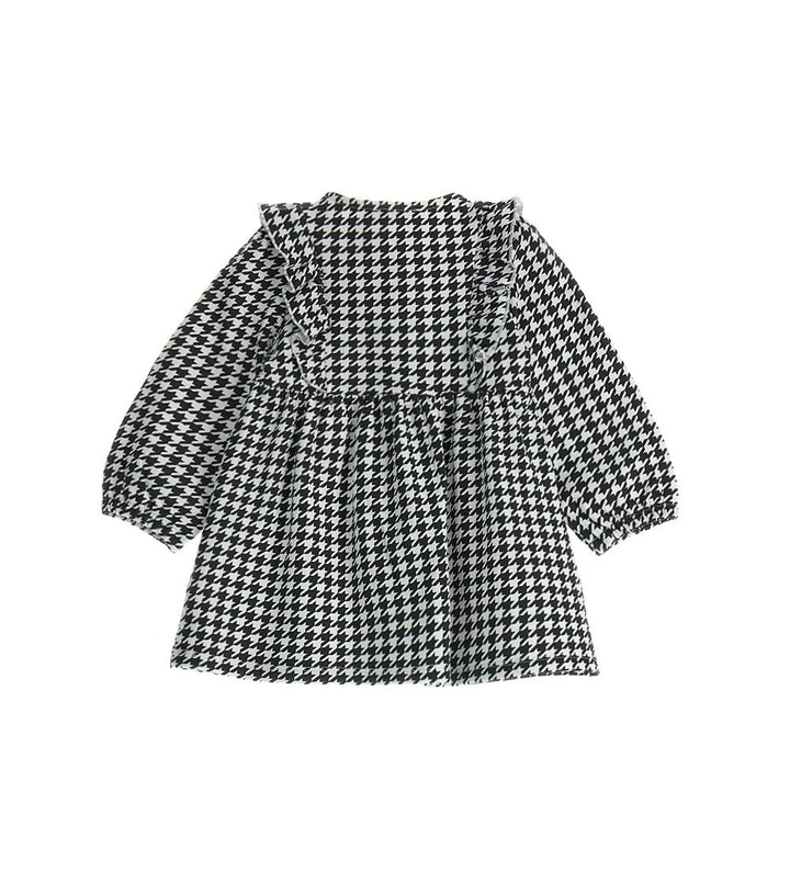 GLAM FLOUNCE STRETCH TODDLER GIRL LONG SLEEVE DRESS - Little Betty