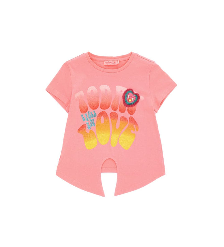 GLITTER LOVE T-SHIRTS FOR GIRLS WITH FRONT KNOT - Little Betty