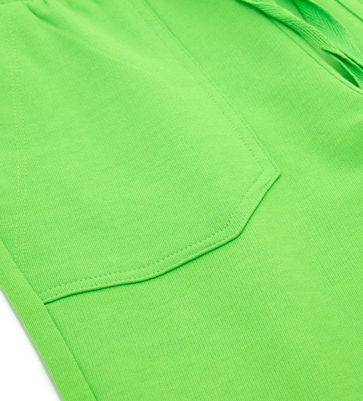 GREEN BASIC BERMUDAS FLEECE COTTON BOY SHORTS - Little Betty