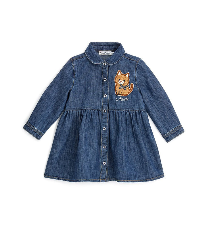 KITTEN CHIC TODDLER GIRL DENIM DRESS - Little Betty