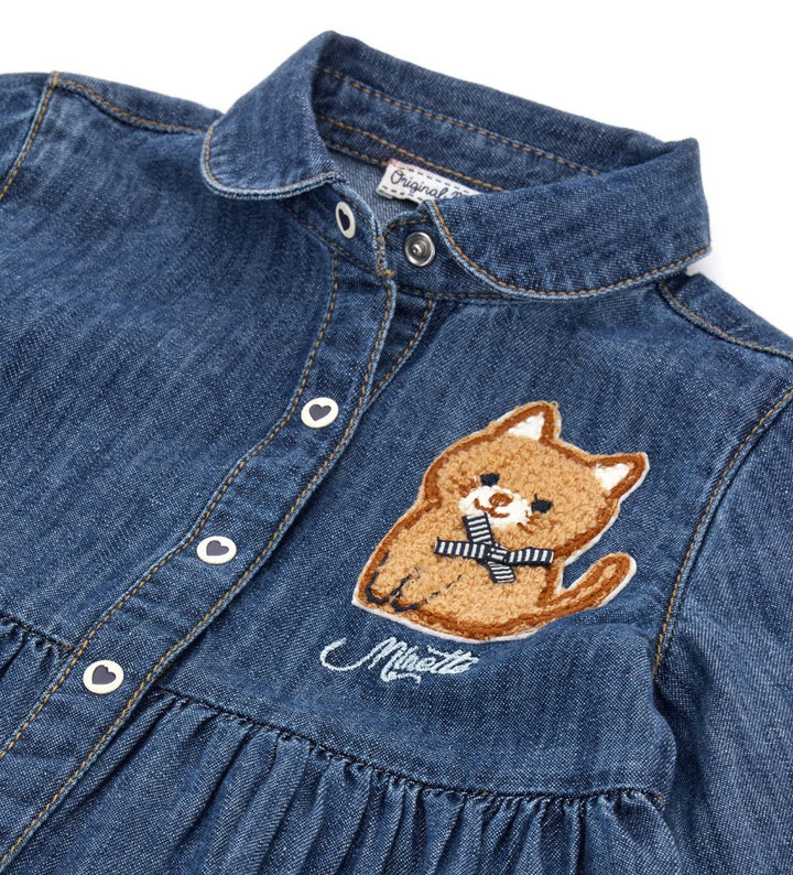 KITTEN CHIC TODDLER GIRL DENIM DRESS - Little Betty