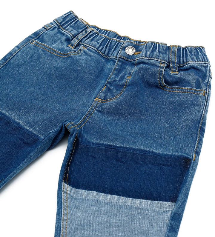 KNEE PATCHES COTTON TODDLER BOY JEANS - Little Betty