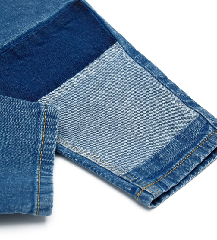 KNEE PATCHES COTTON TODDLER BOY JEANS - Little Betty