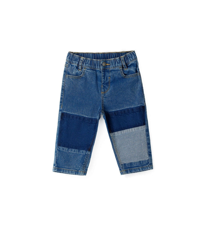 KNEE PATCHES COTTON TODDLER BOY JEANS - Little Betty