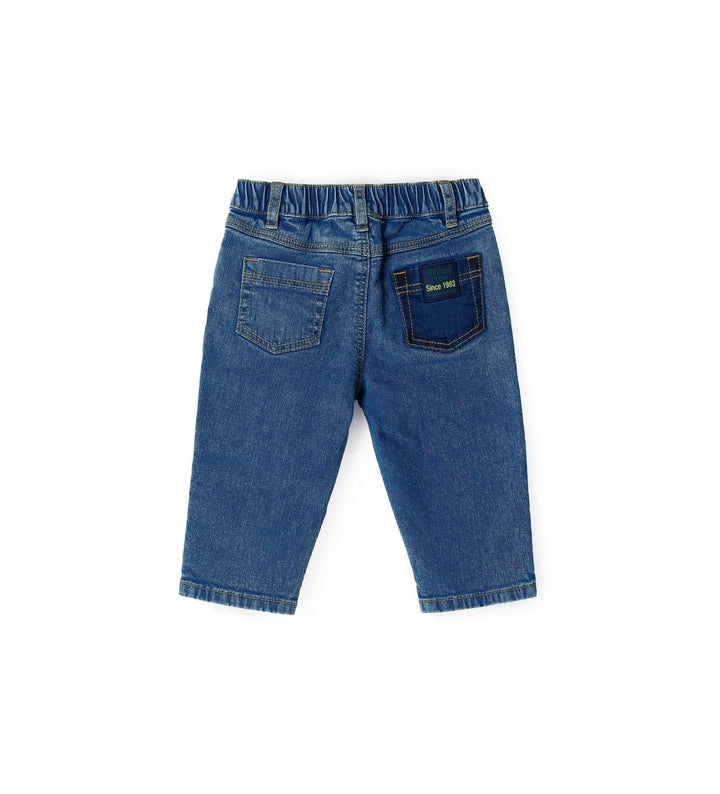 KNEE PATCHES COTTON TODDLER BOY JEANS - Little Betty