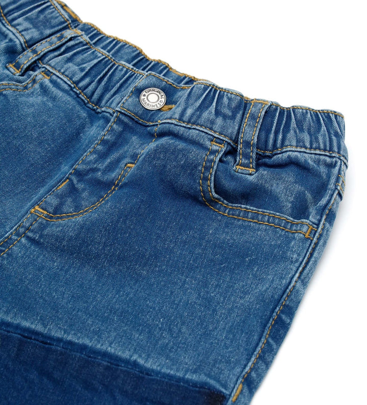 KNEE PATCHES COTTON TODDLER BOY JEANS - Little Betty