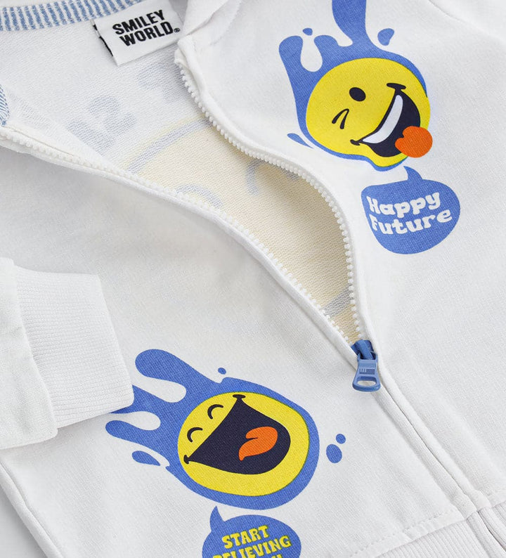 LAUGH & LOUNGE TODDLER BOY ZIP UP HOODIE - Little Betty