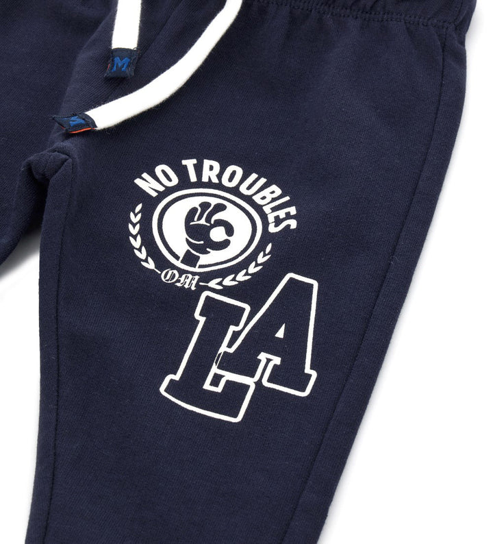 LA CONTRAST 100% COTTON FLEECE TODDLER SWEATPANTS FOR BOYS - Little Betty