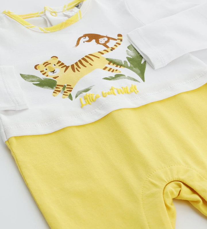 LITTLE TIGER FAKE BROKEN INFANT LONG SLEEVE ROMPER - Little Betty