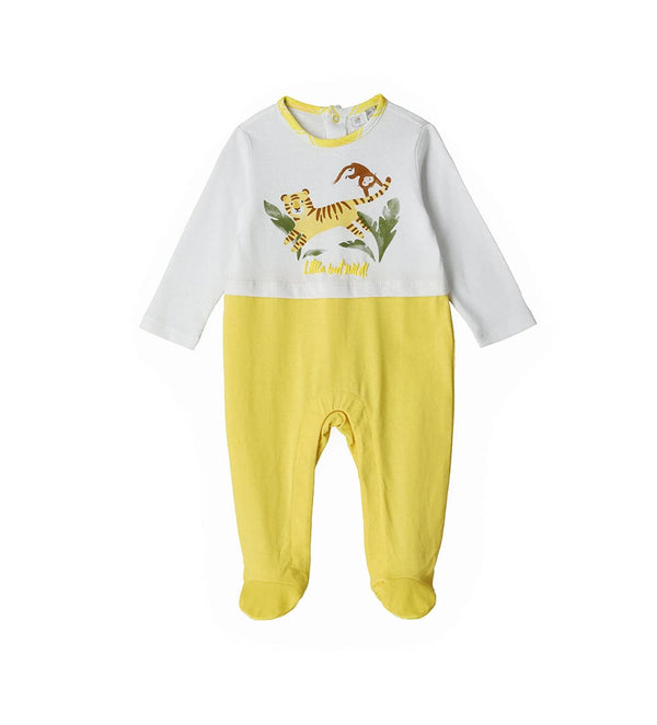 LITTLE TIGER FAKE BROKEN INFANT LONG SLEEVE ROMPER - Little Betty