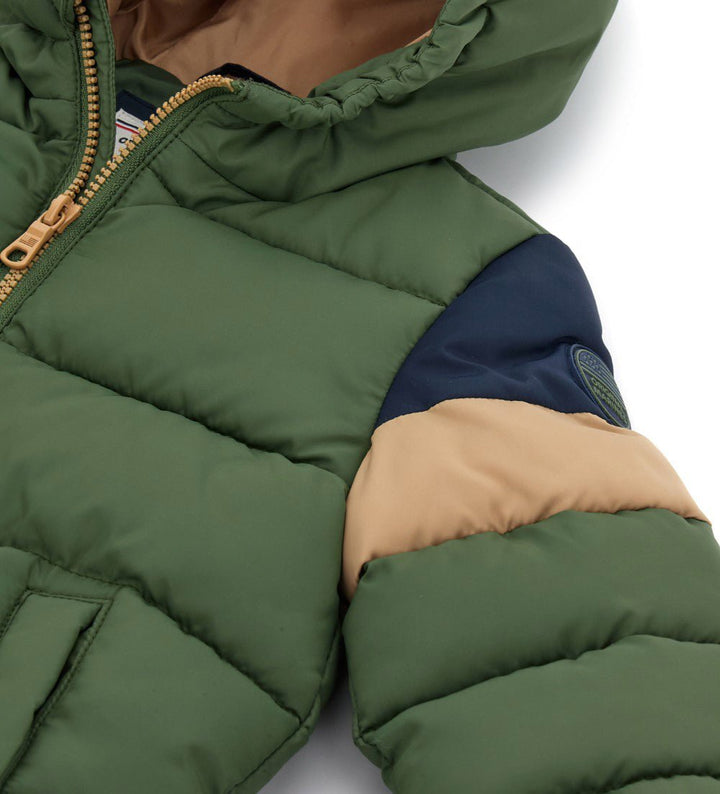 MIDI ZIP UP HOODED TODDLER BOY COAT - Little Betty
