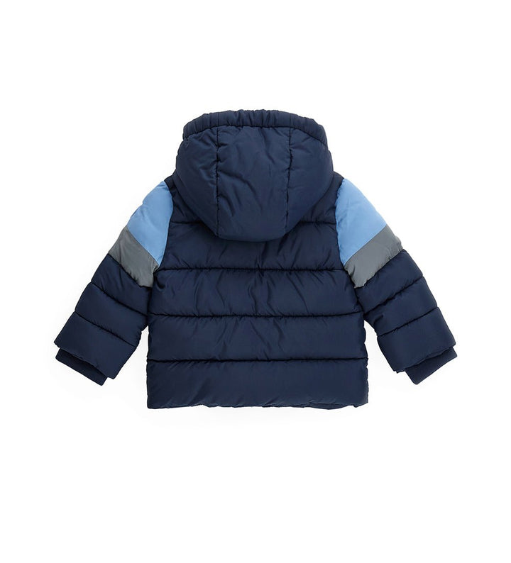 MIDI ZIP UP HOODED TODDLER BOY COAT - Little Betty
