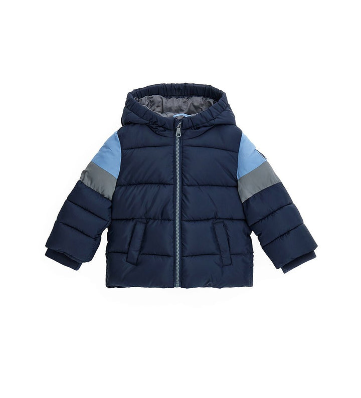 MIDI ZIP UP HOODED TODDLER BOY COAT - Little Betty