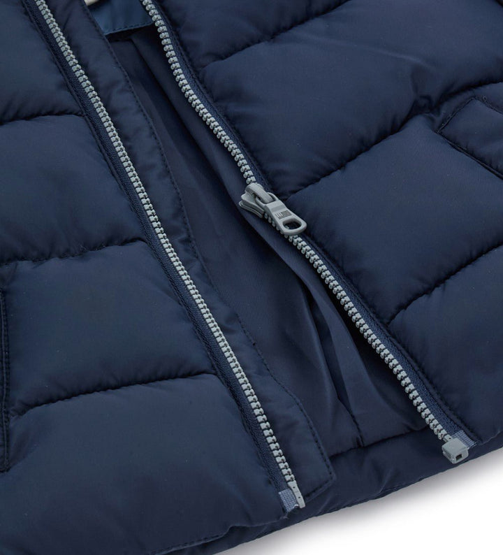 MIDI ZIP UP HOODED TODDLER BOY COAT - Little Betty