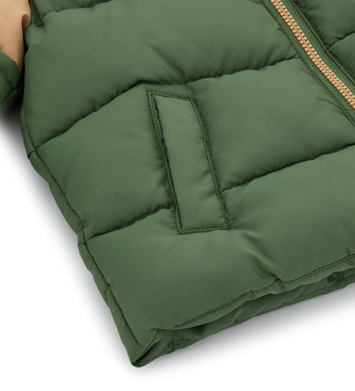 MIDI ZIP UP HOODED TODDLER BOY COAT - Little Betty