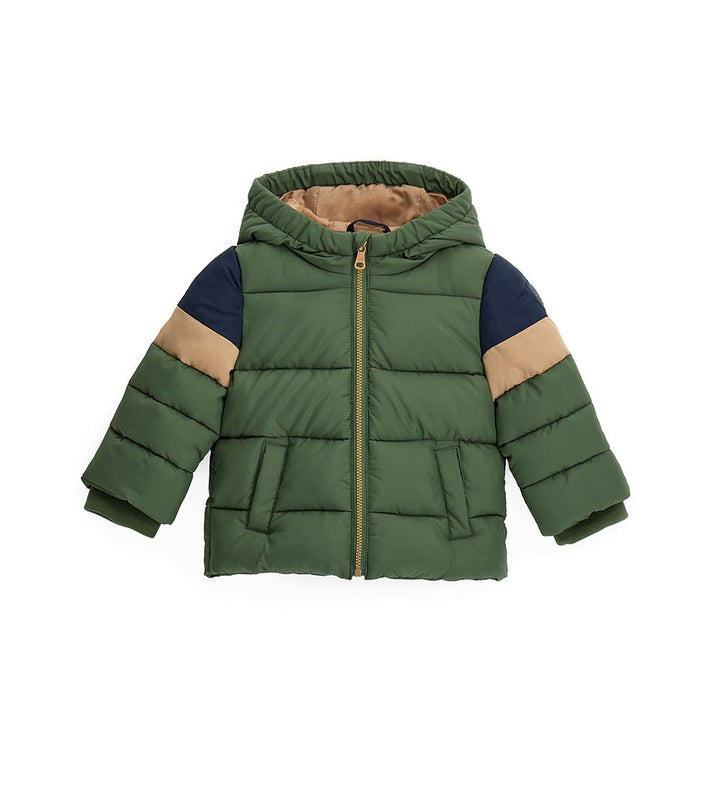 MIDI ZIP UP HOODED TODDLER BOY COAT - Little Betty