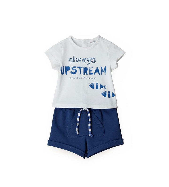 OCEAN LOVER T-SHIRTS AND SHORTS NEWBORN SET - Little Betty