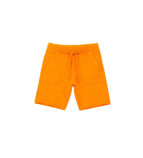 ORANGE BASIC BERMUDAS BOYS FLEECE SHORTS - Little Betty