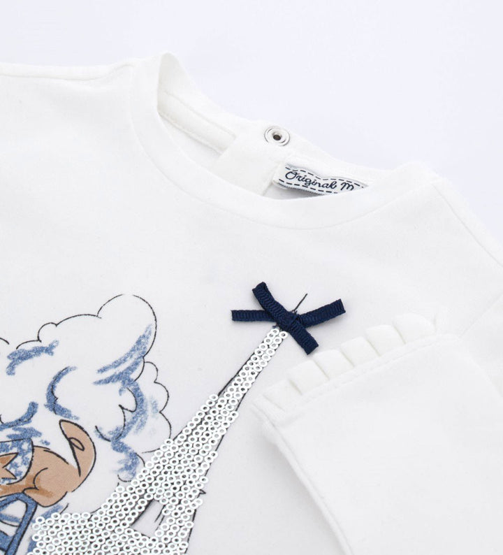 PARISIAN SUMMER COTTON TEE - TODDLER GIRL LONG SLEEVE SHIRTS - Little Betty