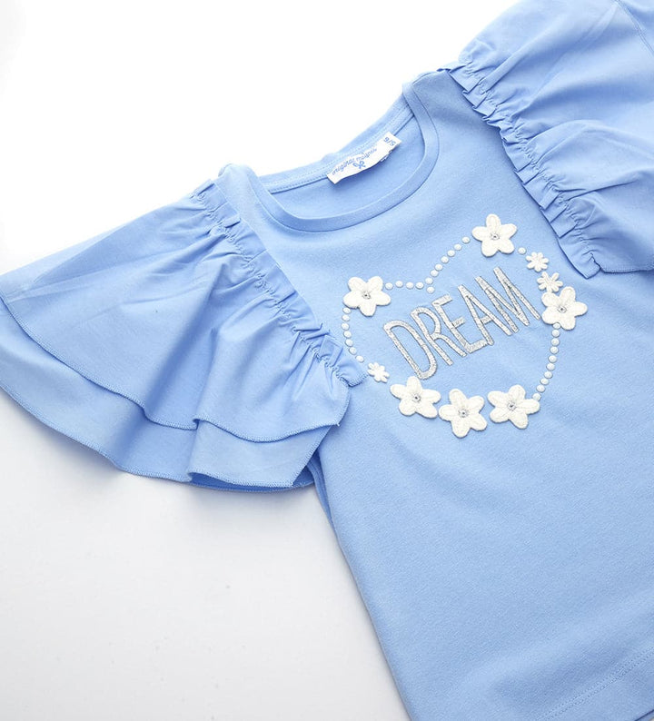 PEARL PETALS RUFFLE GIRLS BLOUSE TOP - Little Betty