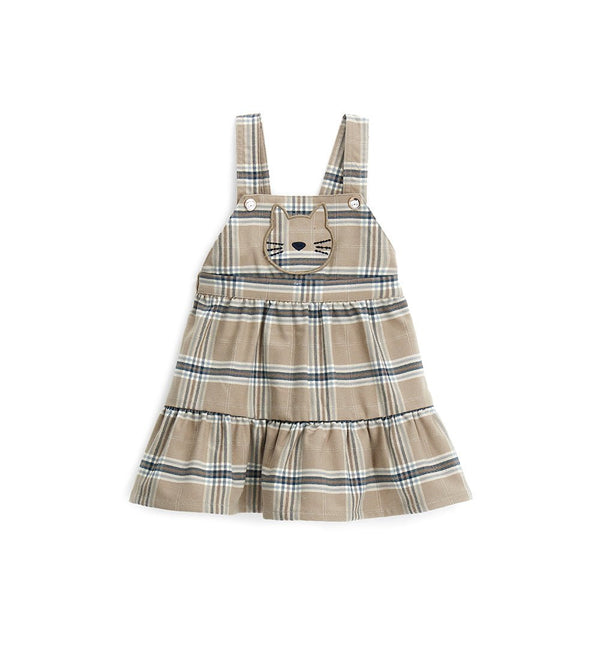 PLAYFUL CAT SNAP BABY GIRL OVERALLS - Little Betty