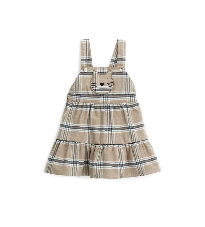 PLAYFUL CAT SNAP BABY GIRL OVERALLS - Little Betty