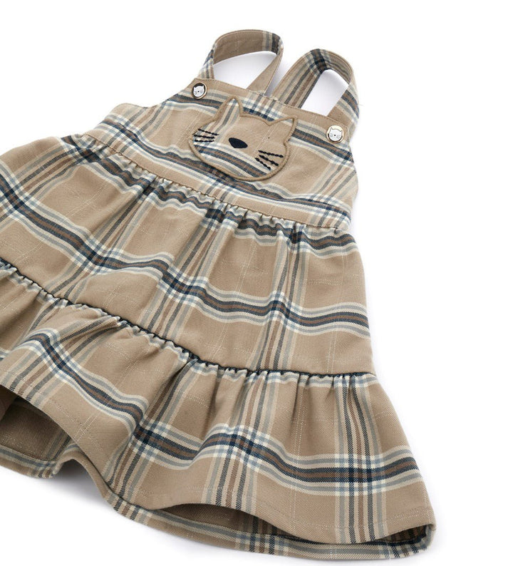 PLAYFUL CAT SNAP BABY GIRL OVERALLS - Little Betty